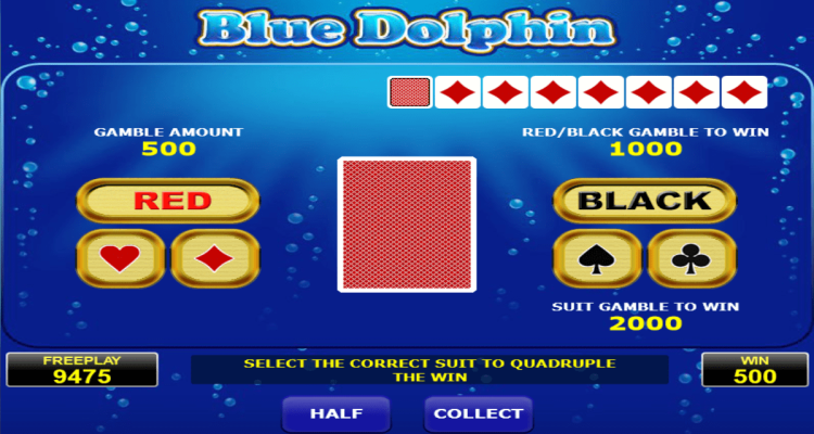 Blue Dolphin slot gamble feature