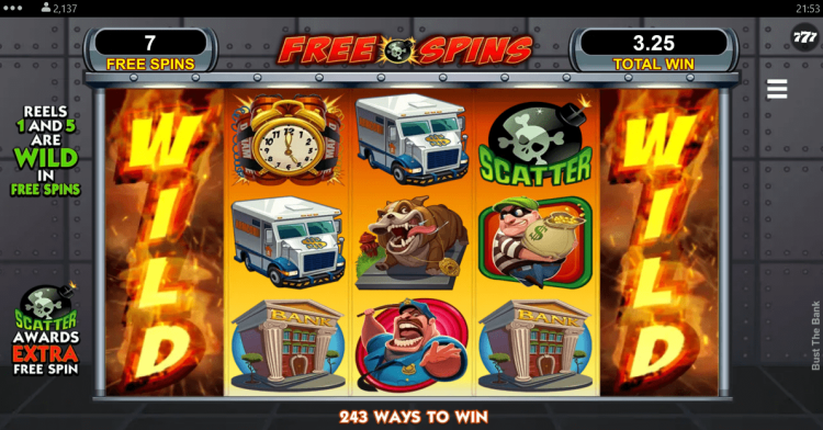 Bust the Bank slot Free Spins