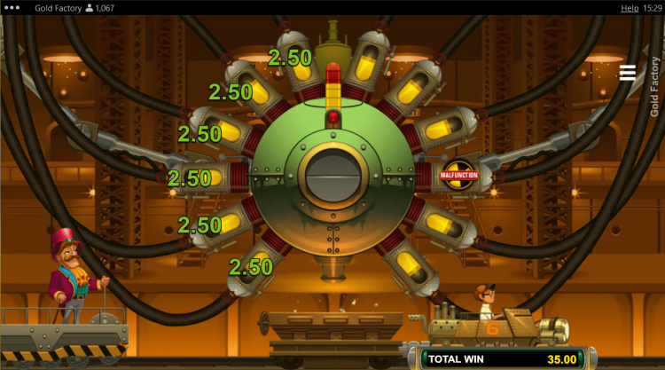 Gold Factory Microgaming slot Reactor bonus