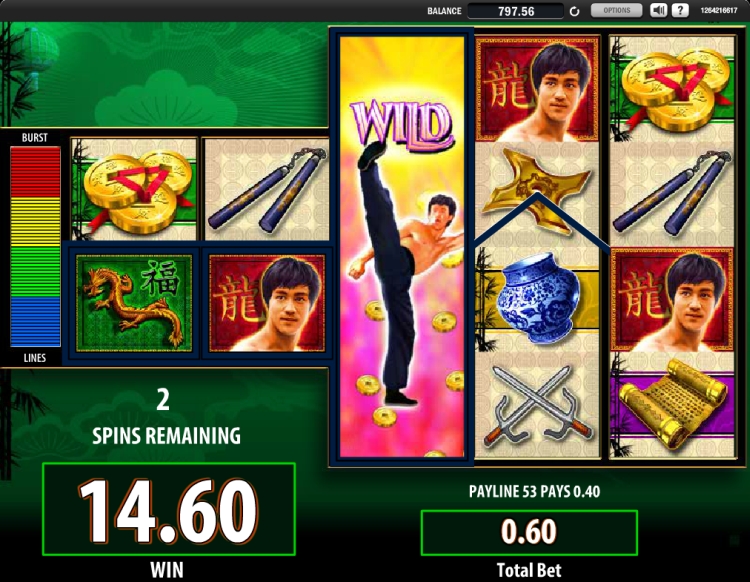 Bruce Lee slot WMS Free Spins