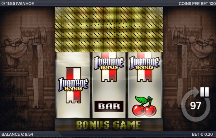 Ivanhoe online slot bonus