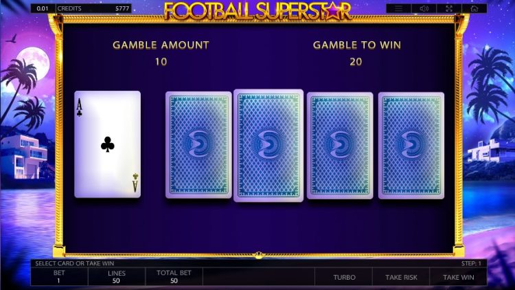 Football Superstar slot gamble feature