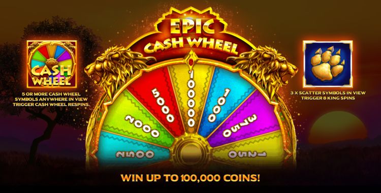 The King slot Cash Wheel Bonus