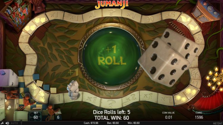 Jumanji slot Board Game Bonus