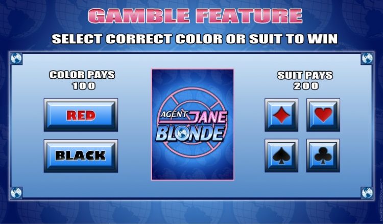 Agent Jane Blonde slot gamble feature