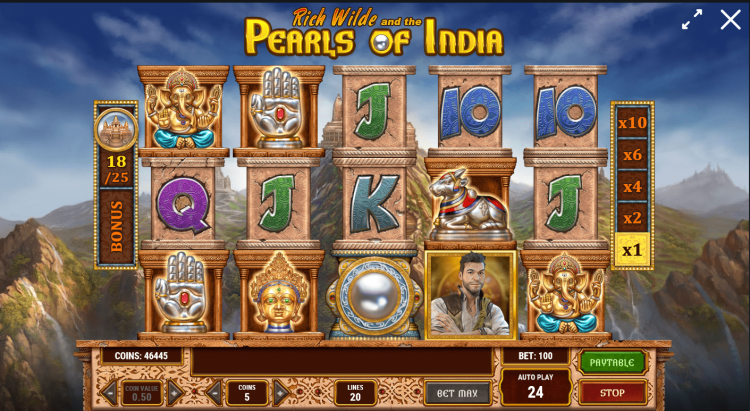 Rich Wilde and the Pearls of India online gokkast review
