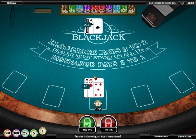 verzekeren bij blackjack