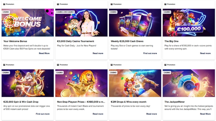 CasinoEuro Promoties en Bonussen
