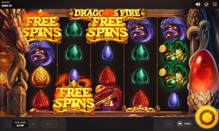 Dragons Fire slot Free Spins bonus