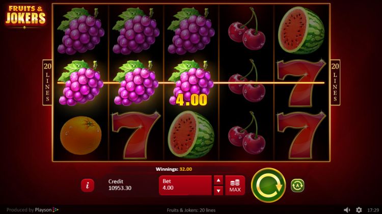 Fruits and Jokers online gokkast