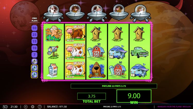 Invaders from the Planet Moolah online slot WMS