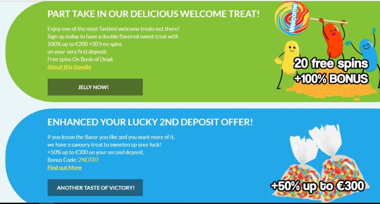 Jelly Bean Casino Promoties en Bonussen