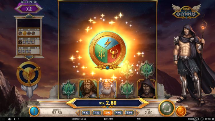 Rise of Olympus slot bonus win