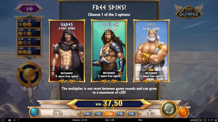 Rise of Olympus slot Play'n GO Free Spins