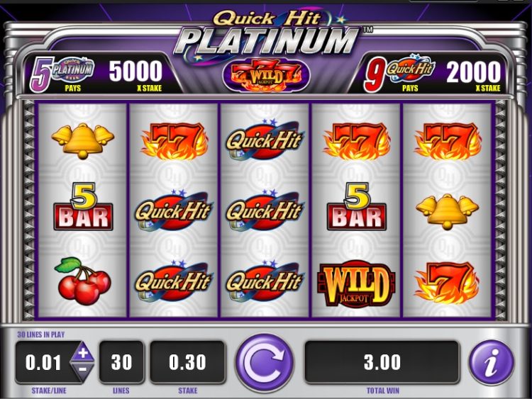 Bally Quick Hit Platinum Triple Blazing 7's