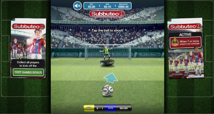 Subbuteo slot Free Spins