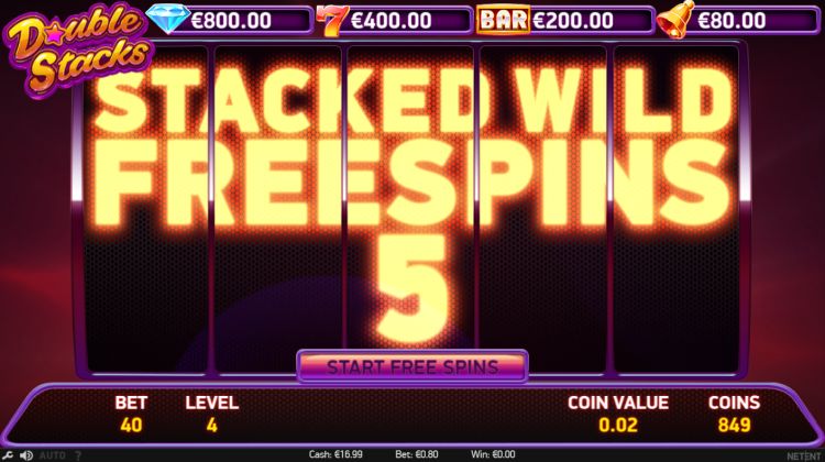 Double Stacks NetEnt slot bonus