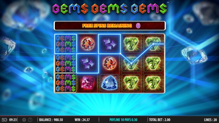 Gems Gems Gems slot Free Spins bonus