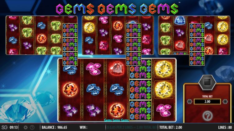 Gems Gems Gems online slot WMS