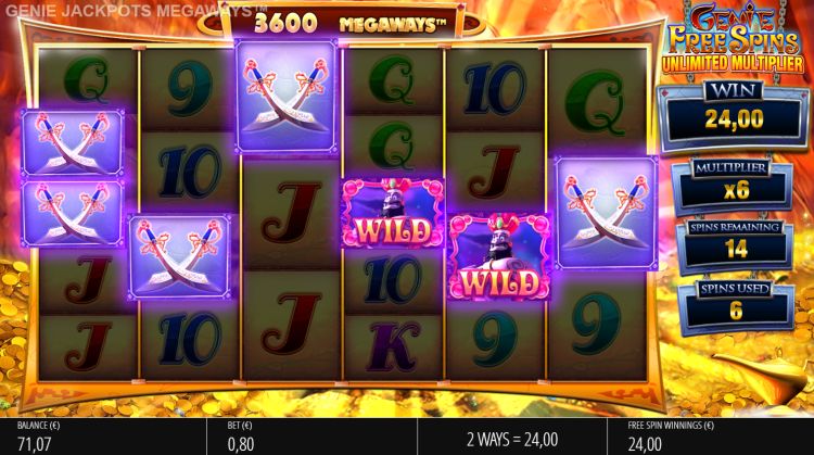 Genie Jackpots Megaways Blueprint Gaming bonus