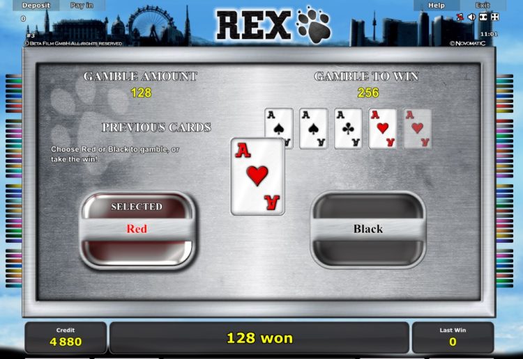 Commissaris Rex slot gamble feature