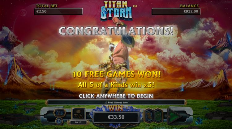 Titan Storm slot Free Spins bonus