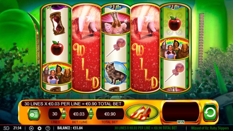 Wizard of Oz Ruby slippers slot review