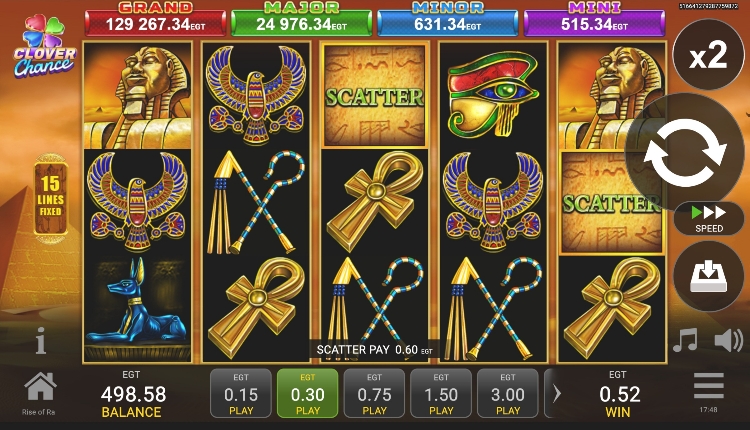 EGT Casino - Rise of Ra Clover Chance
