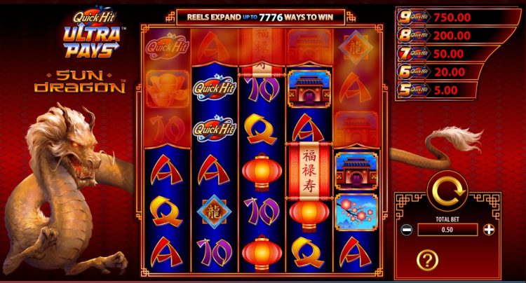 Quick Hit Ultra Pays Sun Dragon slot review