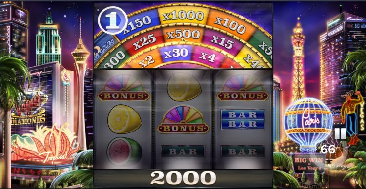 Vegas Diamonds slot Wheel bonus