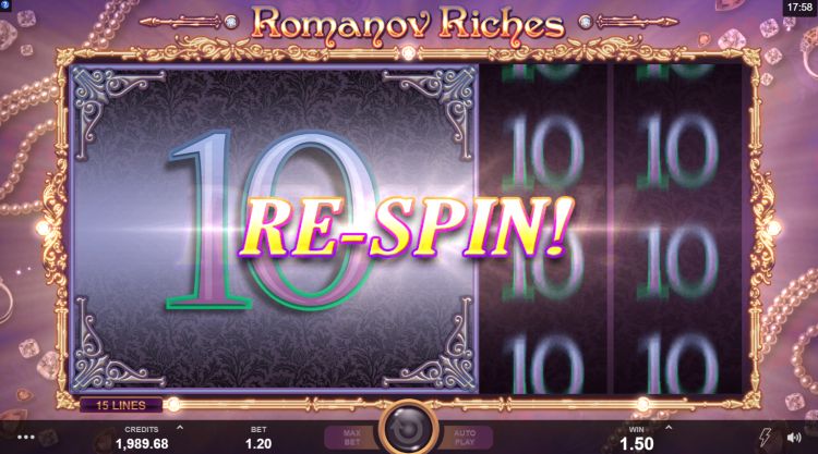 Romanov Riches slot Respin bonus