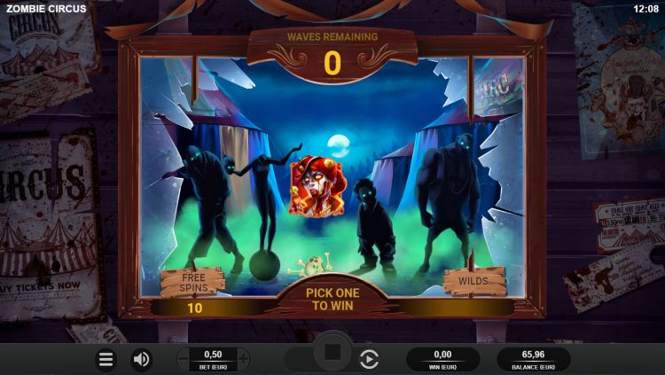 Zombie Circus Relax Gaming slot bonus