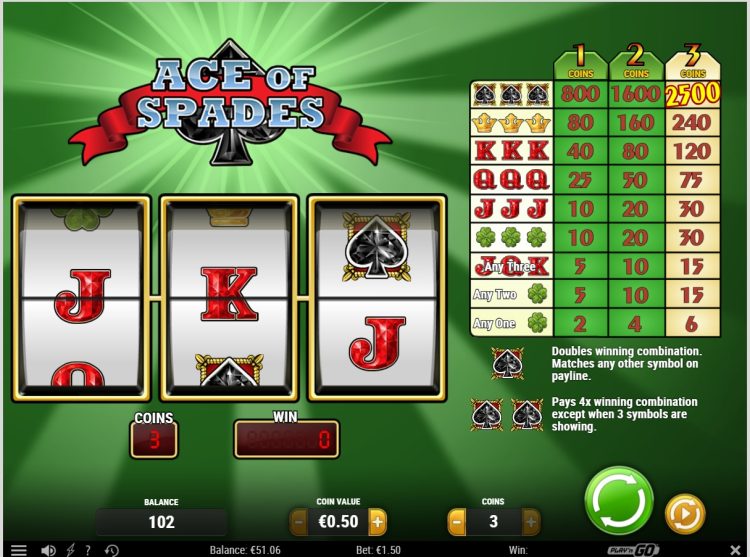 Ace of Spades Play'n GO slot review