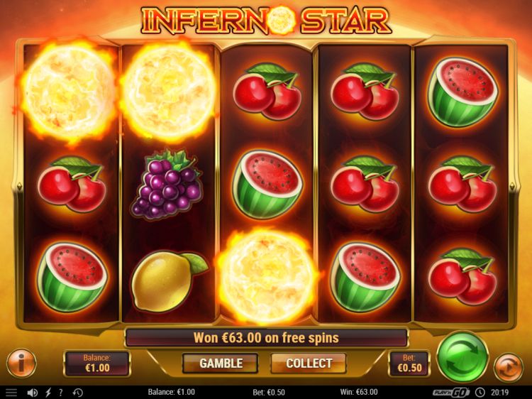 Inferno Star Play'n GO bonus
