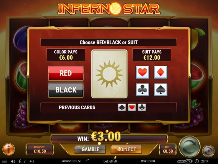 Inferno Star slot gamble feature