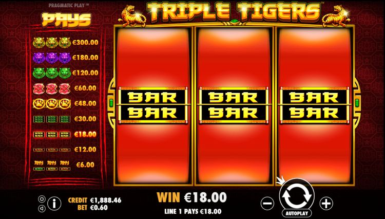 Triple Tigers online slot win