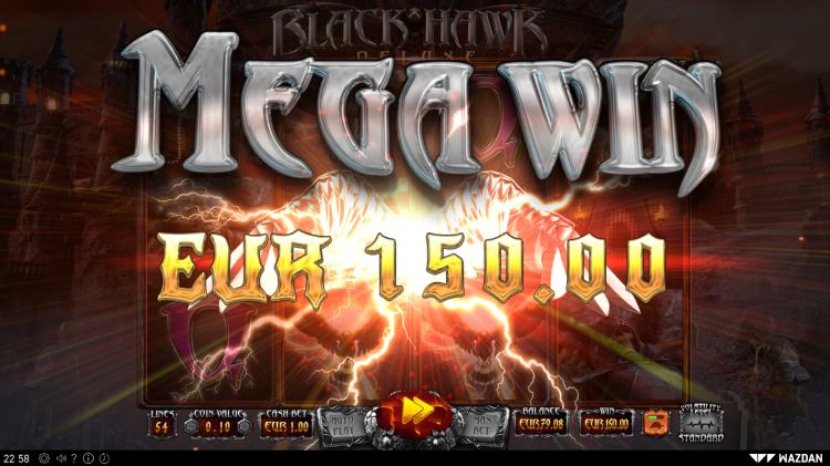 Black Hawk Deluxe slot big win