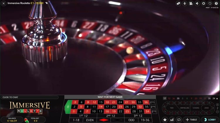 Evolution Immersive Roulette Gameplay