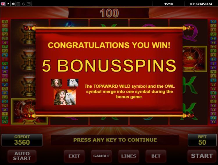 Magic Owl slot Free Spins bonus