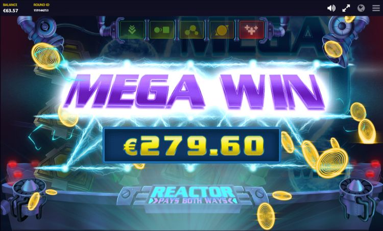 Reactor video slot mega win