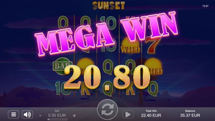 Sunset slot review mega win