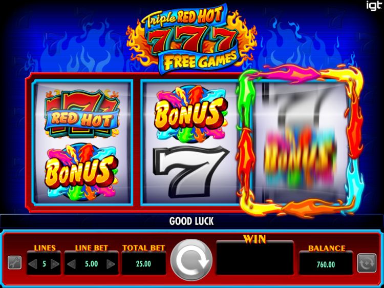 Triple Red Hot 777 Free Games online slot