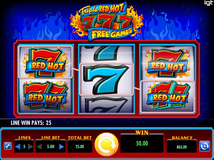 Triple Red Hot 777 Free games gokkast