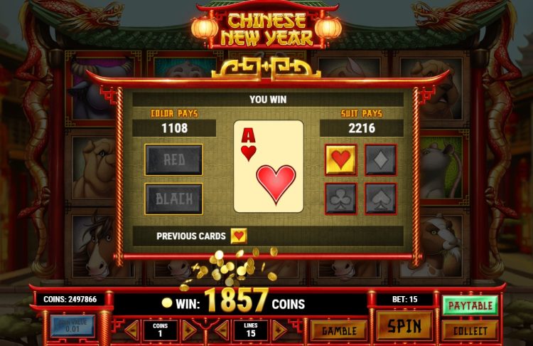 Chinese New Year slot gamble feature