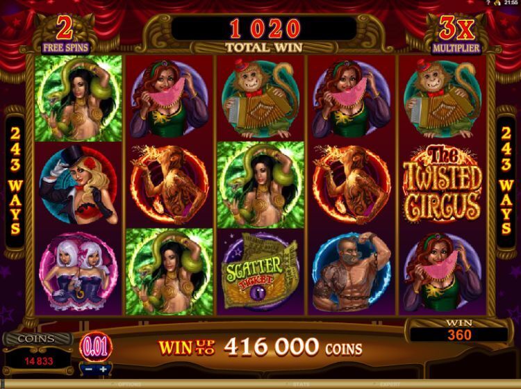 The Twisted Circus slot Free Spins bonus