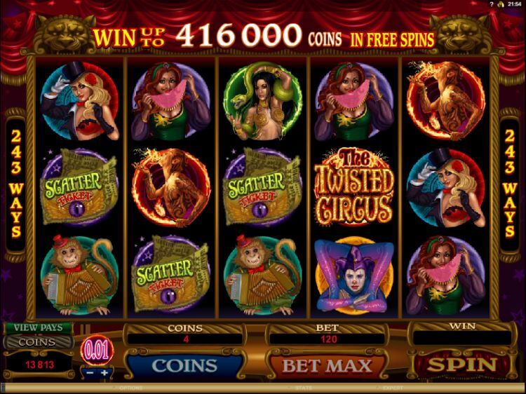 The Twisted Circus slot Microgaming