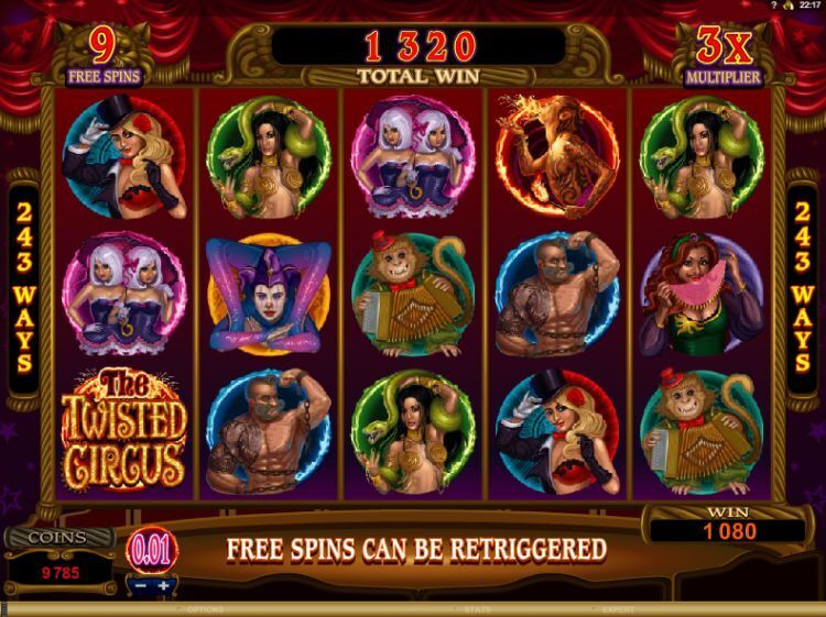 The Twisted Circus online gokkast bonus