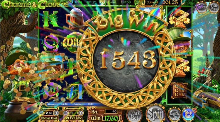 Charms and Clovers Money Wheel bonus