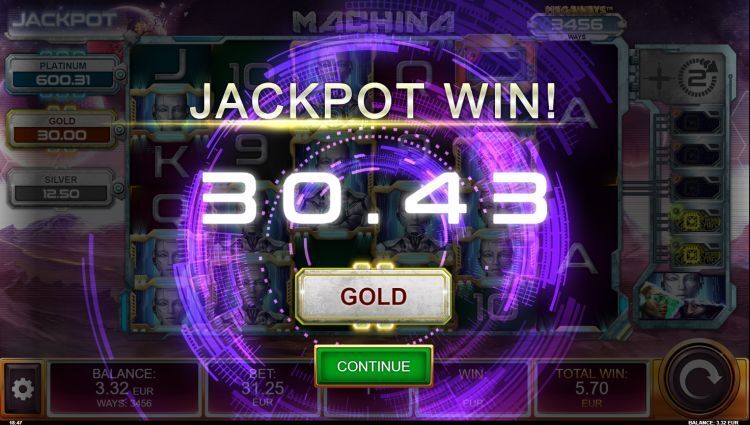 Machina Megaways online slot jackpot