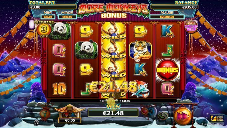 More Monkeys Stellar Jackpots slot bonus